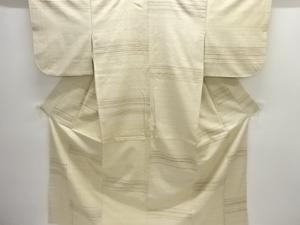 アンティーク　横段織出し手織り紬着物